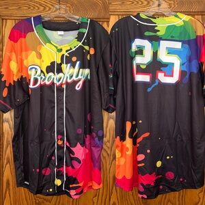 New 2025 brooklyn cyclones Pride Night LGBTQ+ Jersey - Adult XL Rainbow baseball